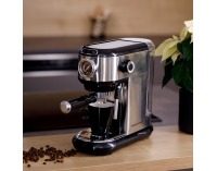 Pákový kávovar Ernest - strieborná / čierna