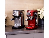 Pákový kávovar Ernest - strieborná / čierna