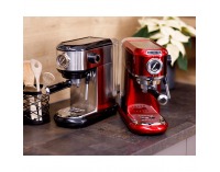 Pákový kávovar Ernest - strieborná / čierna