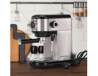 Pákový kávovar Ernest - strieborná / čierna