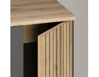 Dvojdverová komoda so zásuvkou Esena 2D1S - grafit / dub evoke