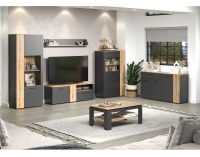 Obývacia izba Esena - grafit / dub evoke