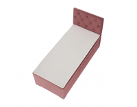 Čalúnená jednolôžková posteľ s matracom Eshly 90 L - staroružová