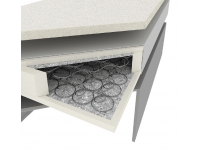 Čalúnená jednolôžková posteľ s matracom Eshly 90 L - staroružová