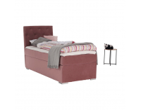 Čalúnená jednolôžková posteľ s matracom Eshly 90 P - staroružová