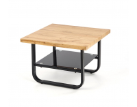 Konferenčný stolík Espinoza Kwadrat - dub prírodný / čierna