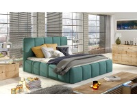 Čalúnená manželská posteľ s roštom Evora 180 - svetlomodrá