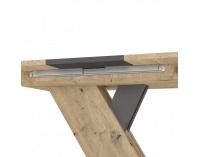 Rozkladací jedálenský stôl Exil 140/180 - dub artisan / antracit