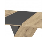 Rozkladací jedálenský stôl Exil 140/180 - dub artisan / antracit