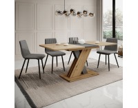 Rozkladací jedálenský stôl Exil 140/180 - dub artisan / antracit