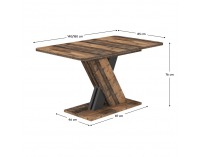 Rozkladací jedálenský stôl Exil 140/180 - old style dark / matera