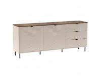 Dvojdverová komoda so zásuvkami Eyco 2D3S - kašmír / dub castello