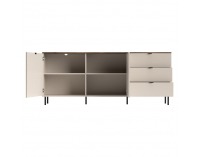 Dvojdverová komoda so zásuvkami Eyco 2D3S - kašmír / dub castello