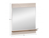 Zrkadlo na stenu Eyco 70 - kašmír / dub castello