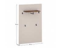 Vešiakový panel Eyco 80 - kašmír / dub castello