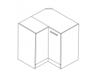 Dolná rohová kuchynská skrinka Fabiana S-90N - biela