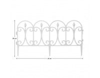 Obruba trávnika / záhradný plôtik (5 ks) Fadil New - biela