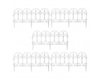 Obruba trávnika / záhradný plôtik (5 ks) Fadil New - biela