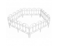 Obruba trávnika / záhradný plôtik (5 ks) Fadil New - biela