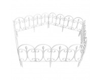 Obruba trávnika / záhradný plôtik (5 ks) Fadil New - biela