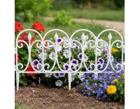 Obruba trávnika / záhradný plôtik (5 ks) Fadil New - biela