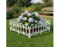 Obruba trávnika / záhradný plôtik (5 ks) Fadil New - biela