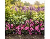 Obruba trávnika / záhradný plôtik (5 ks) Fadil New - čierna