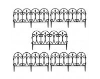 Obruba trávnika / záhradný plôtik (5 ks) Fadil New - čierna