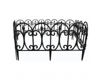 Obruba trávnika / záhradný plôtik (5 ks) Fadil New - čierna