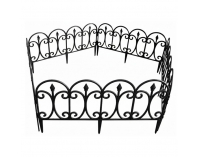 Obruba trávnika / záhradný plôtik (5 ks) Fadil New - čierna