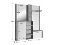 Predsieň Fandu - biela / betón