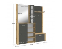 Predsieň Fandu - dub artisan / grafit