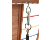 Drevené záhradné ihrisko so šmýkľavkou Fanky - hnedá / mix farieb