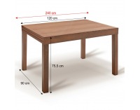 Rozkladací jedálenský stôl Faro - buk merlot