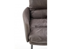 Kreslo Fassi - tmavosivá / čierna