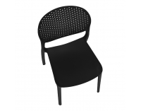 Plastová jedálenská stolička Fedra New - čierna