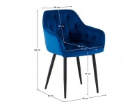 Dizajnové kreslo Fedris 2 New - modrá (Velvet)