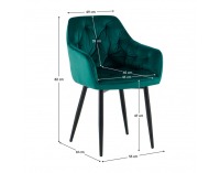 Dizajnové kreslo Fedris 2 New - zelená (Velvet)