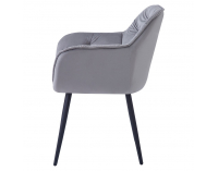 Dizajnové kreslo Fedris New - svetlosivá (Velvet)