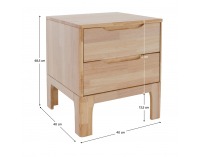 Nočný stolík Ferb - prírodná 