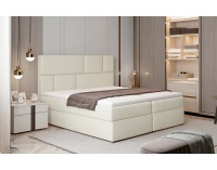 Čalúnená manželská posteľ s úložným priestorom Ferine 145 - béžová