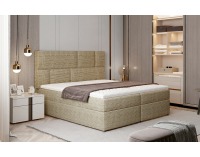 Čalúnená manželská posteľ s úložným priestorom Ferine 165 - cappuccino