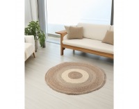 Okrúhly koberec Ferno 80 cm - prírodná