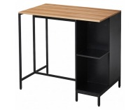 Kuchynský ostrovček Figo - čierna / dub