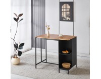 Kuchynský ostrovček Figo - čierna / dub