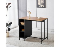 Kuchynský ostrovček Figo - čierna / dub