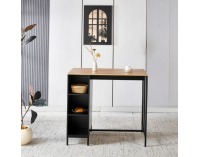 Kuchynský ostrovček Figo - čierna / dub