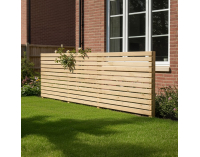 Drevená záhradná zástena Fildo Typ 1 180x60 cm - hnedá