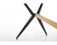 Sklenený jedálenský stôl Finley - čierna / dymová