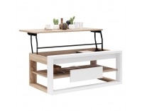Konferenčný stolík Flame - dub sonoma / biela